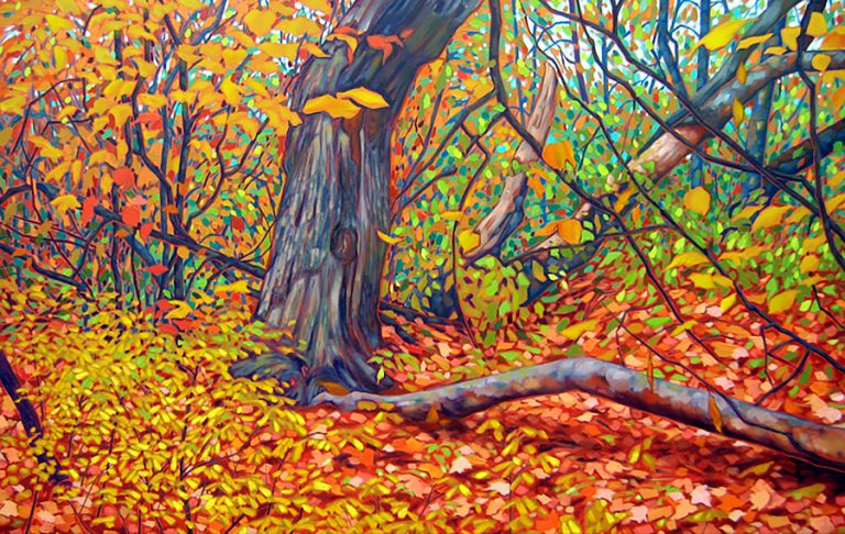 Fall Forest, High Park, Toronto Ontario, Oil on Canvas, 36" x 60" - $5,000.00.