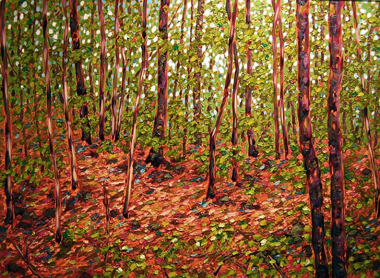 Summer Forest, Lavallée Lake, Ontario Canada, Oil on Canvas, 30" x 40" - SOLD.